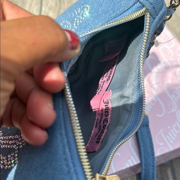 Juicy Couture Blue Shoulder Bag with Gold Chain - Picture 5 of 6